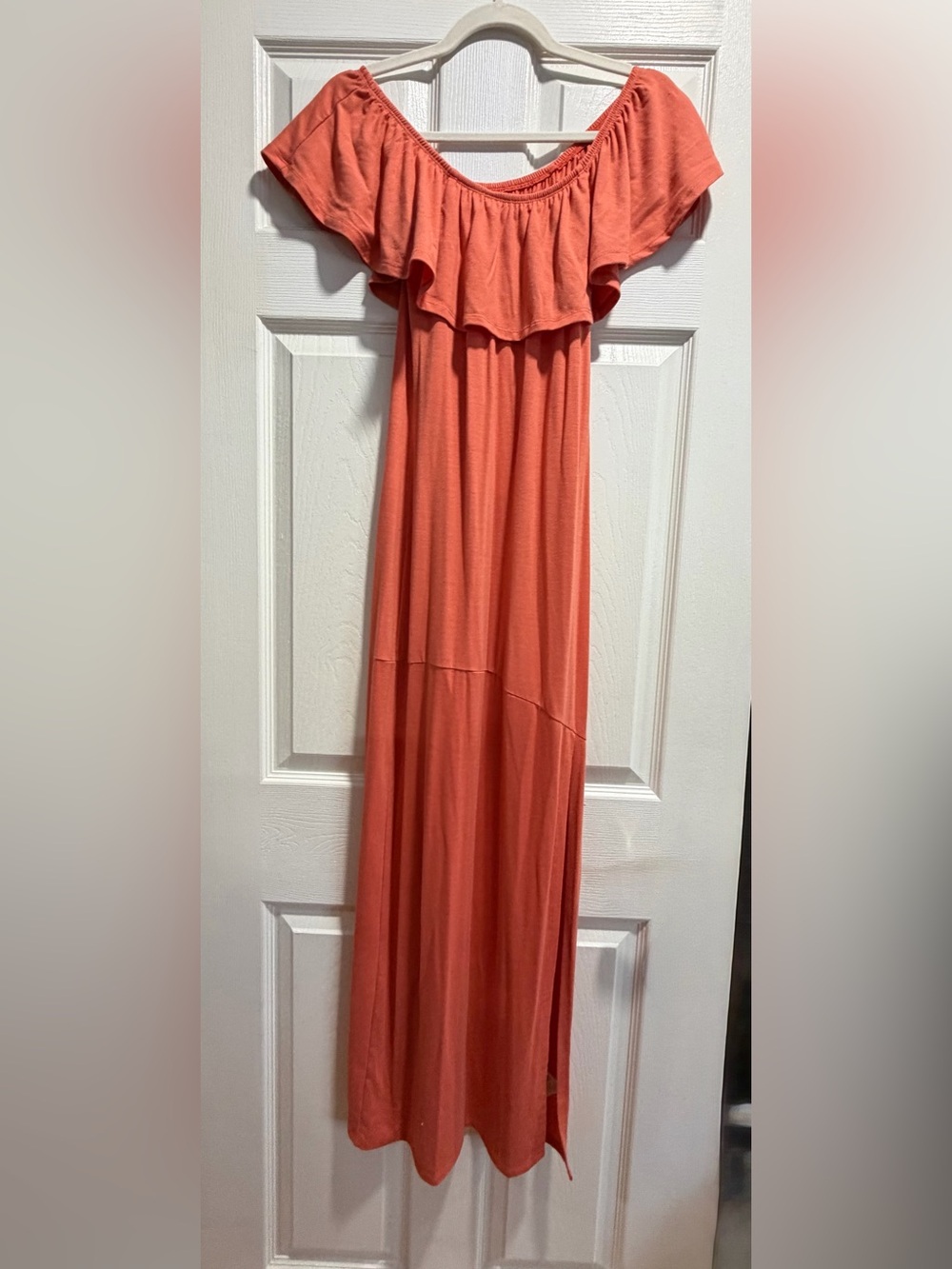 Guess Coral Jersey maxi dress off shoulder M